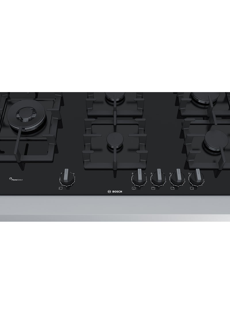 BOSCH - Gas Hob with Dual Flame Power Burner, 90 cm, with Five Powerful High-Efficiency Gas Burners PPS9A6B90M Black - Image 1