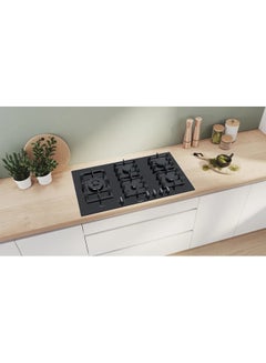 BOSCH Gas Hob with Dual Flame Power Burner, 90 cm, with Five Powerful High-Efficiency Gas Burners PPS9A6B90M Black  - Image 4