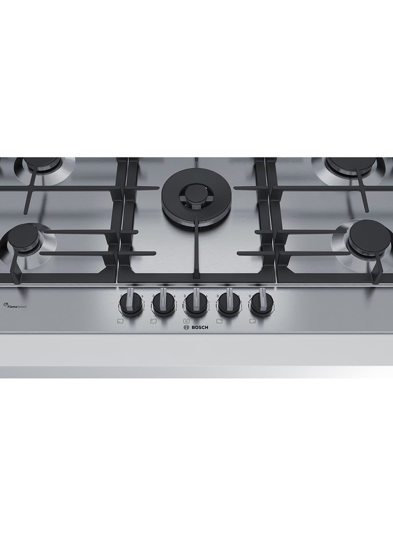 BOSCH - Gas Hob with FlameSelect for Precise Flame Control, 90 cm, with Dual Flame Power Burner PCR9A5B90M Black - Image 1