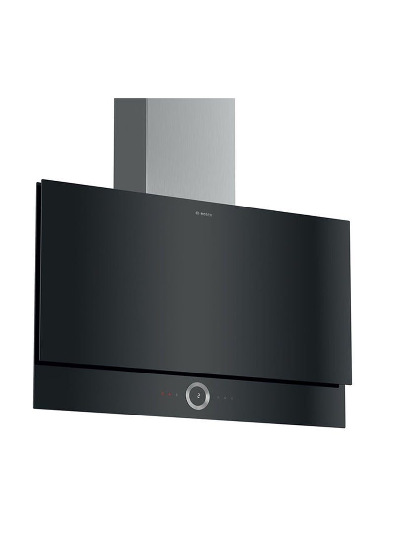 بوش - غطاء واقي بمدخنة بتصميم زجاج مسطح 146 W DWF97RV60B أسود - Image 1