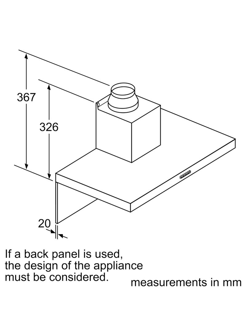 بوش غطاء واقٍ بمدخنة للحائط 100 W DWB94BC51B فضي  - Image 5