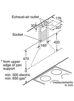 بوش غطاء واقٍ بمدخنة للحائط 135 W DWP94CC50M فضي  - Image 4