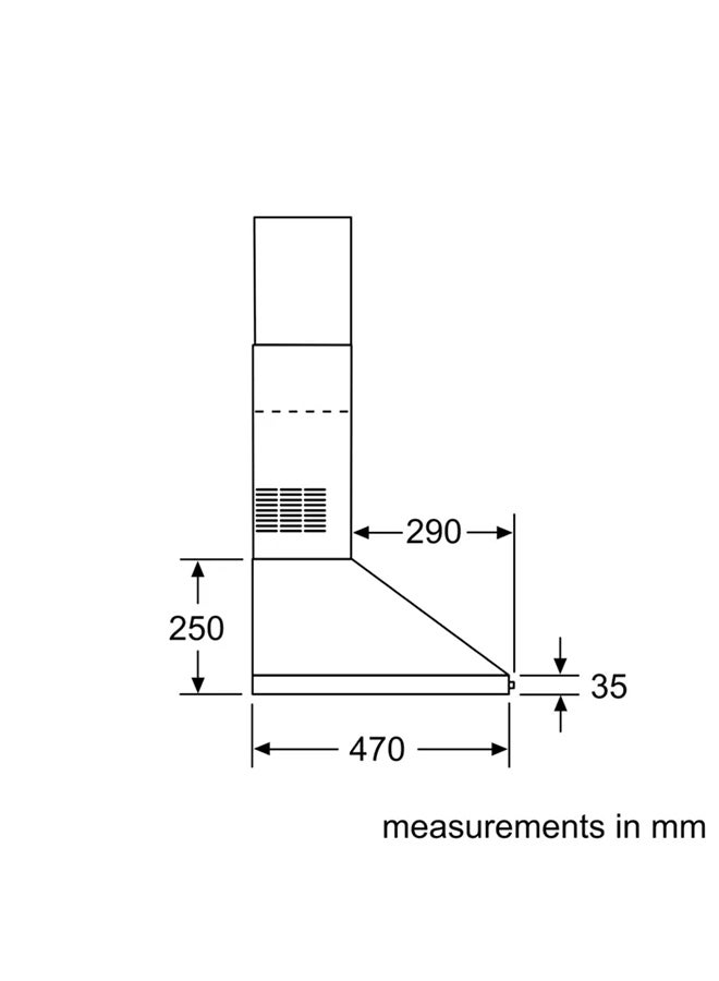 بوش - غطاء واقٍ بمدخنة 135 W DWP64CC50M فضي - Image 1