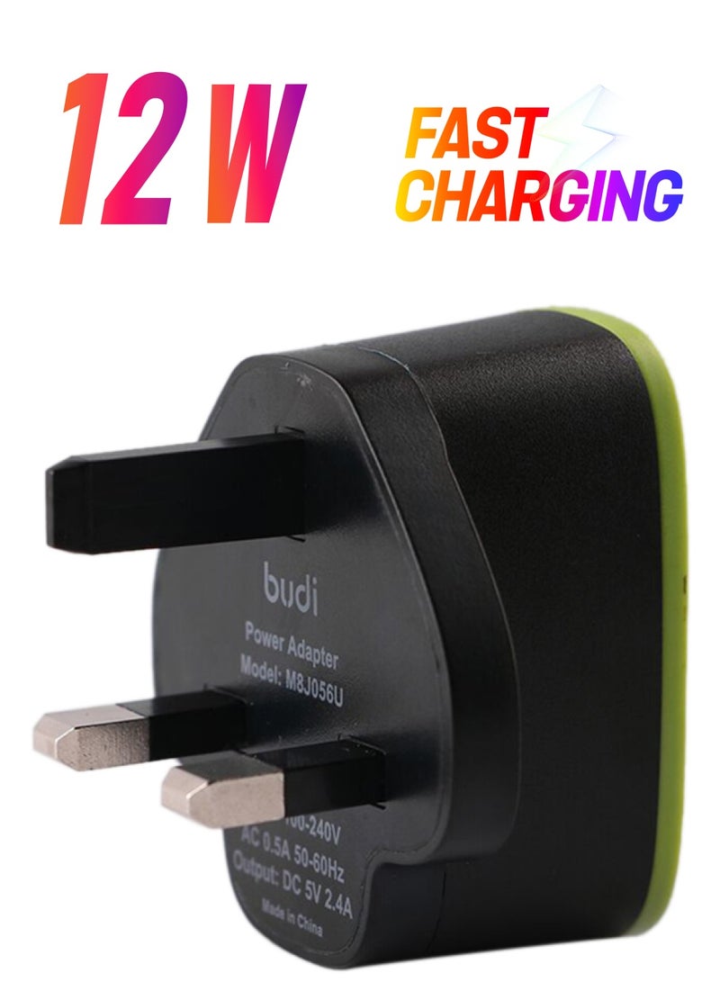 budi Dual USB Port Adapter Black - Image 1