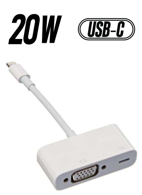 Lightning To VGA Adapter White