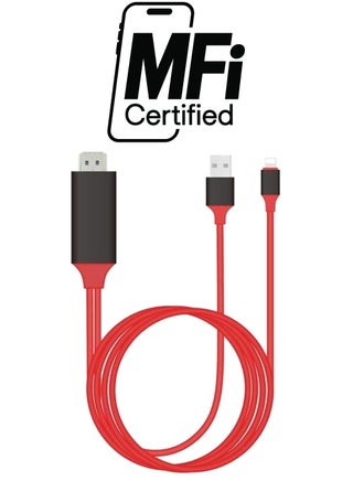 Lightning To HDMI HDTV Cable Adapter For iPhone And iPad Red - pnsku/N20165187A/45/_/1738266590/dd2cef00-93fa-476a-9be1-e8093d2eeac5