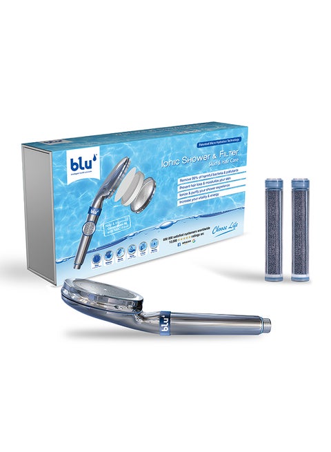 Handheld Shower Filter and Shower Head For Skin And Haircare Removes Chlorine And Harmful Pollutants Prevent Hair Loss And Moisturize Your Skin Chrome Plated