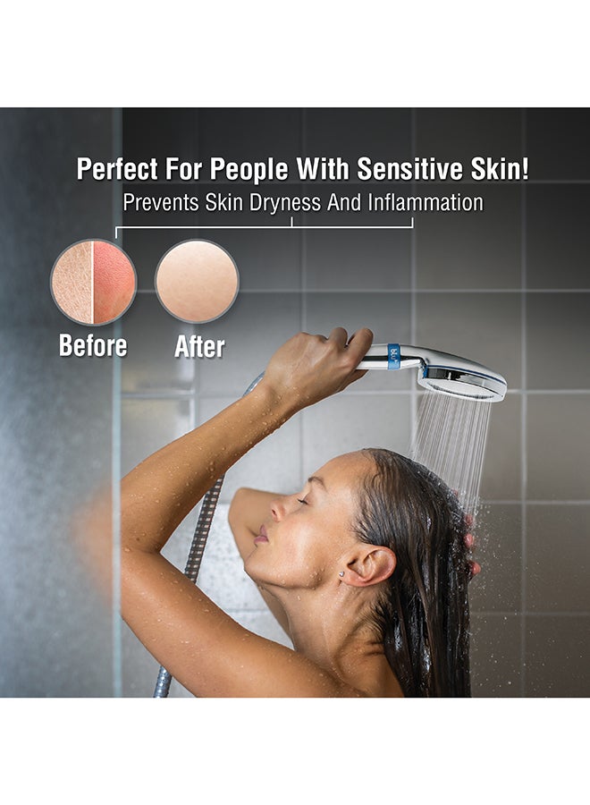 بلو فلتر استحمام محمول للبشرة والعناية بالشعر يزيل الكلور والملوثات الضارة ويمنع تساقط الشعر ويرطب بشرتك - Image 3