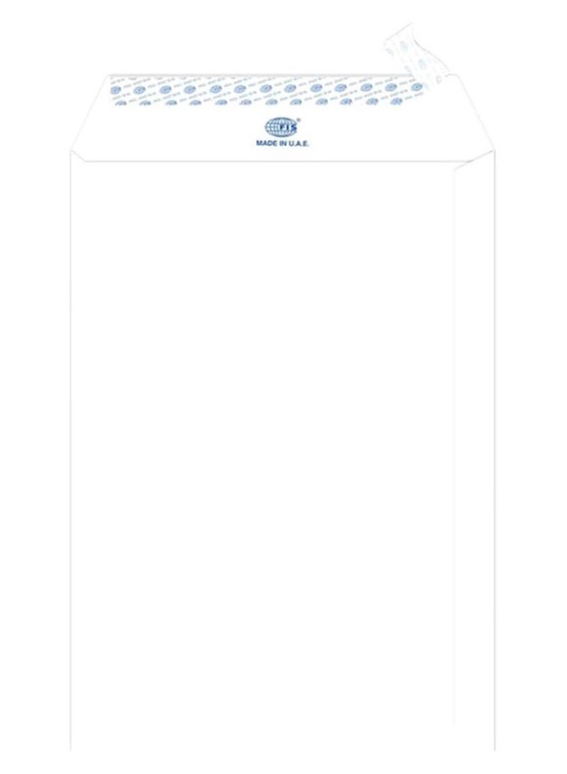 إف اي أس  مجموعة أظرف ذاتية اللصق من 50 قطعة أبيض - Image 1