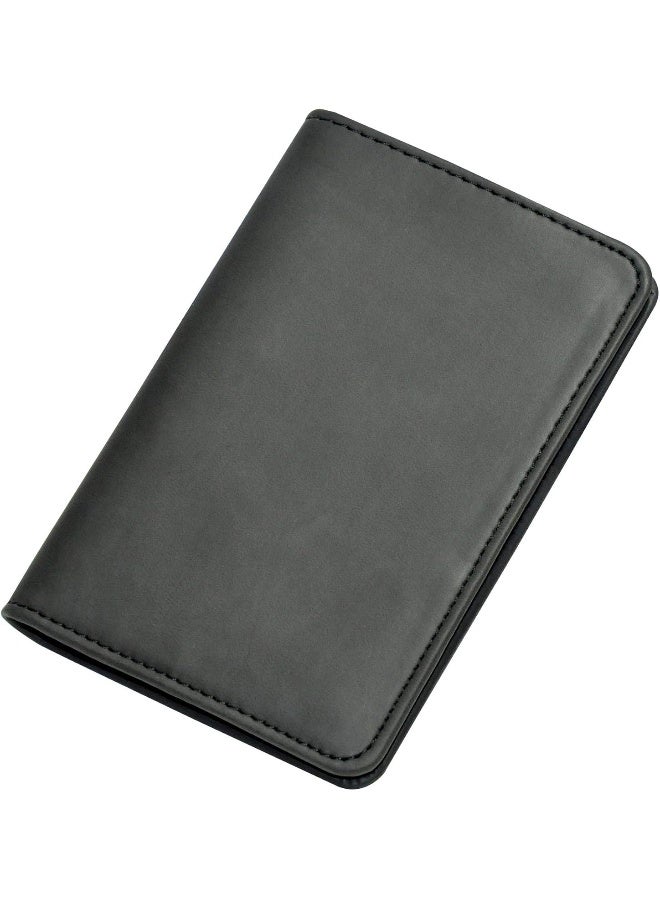 FIS Black Polyurethane Passport Wallet for Unisex Black - Image 2