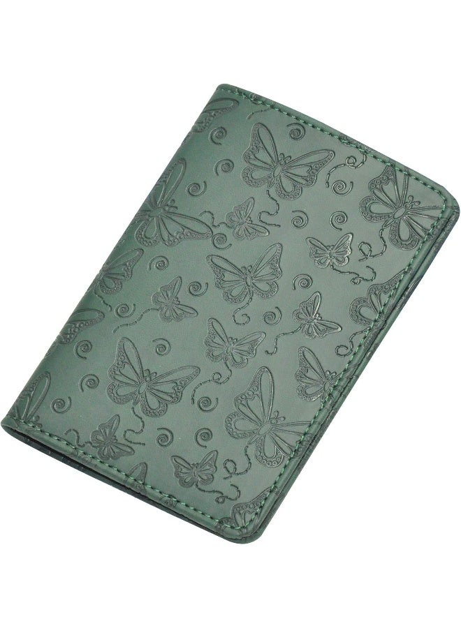FIS Green Polyurethane Passport Wallet for Unisex Green - Image 2