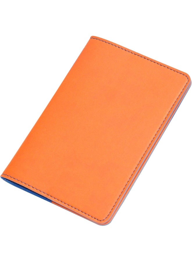 FIS Italian PU Passport Cover with Gift Box - Orange, 10 x 13.5 cm Orange - Image 2