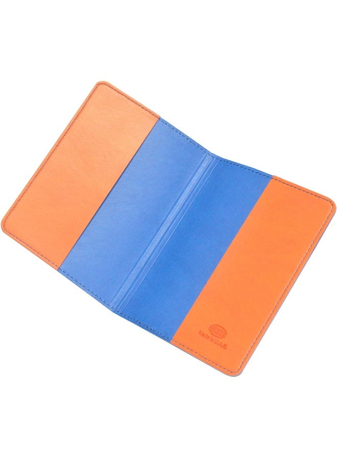 FIS Italian PU Passport Cover with Gift Box - Orange, 10 x 13.5 cm Orange - Image 1