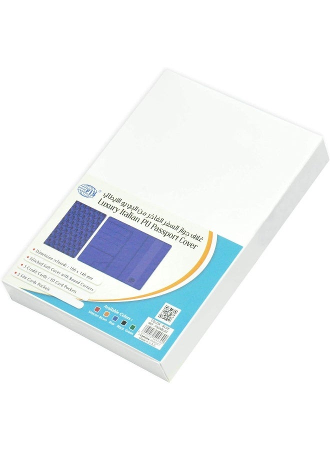FIS Blue Polyurethane Passport Wallet for Unisex Blue - Image 3