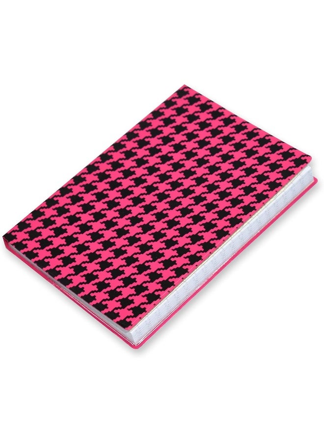 FIS A7 PVC Square Lines Notebook, 100 Pages, Black and Pink, Pack of 5 Black/Pink - Image 2