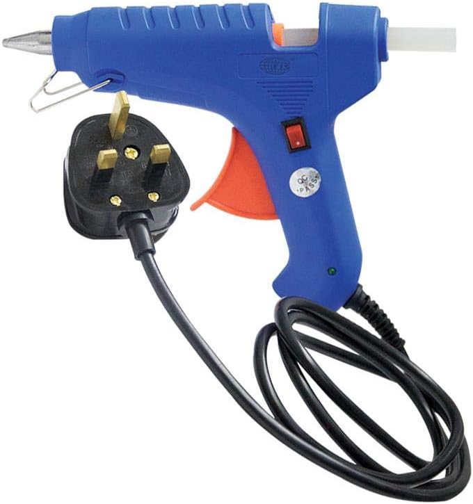 FIS 60W Glue Gun - Ergonomic Design for Crafts and Repairs Blue/Black/Silver - Image 1