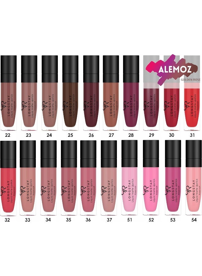 جولدن روز أحمر شفاه سائل غير لامع يدوم طويلا 18 - Image 5