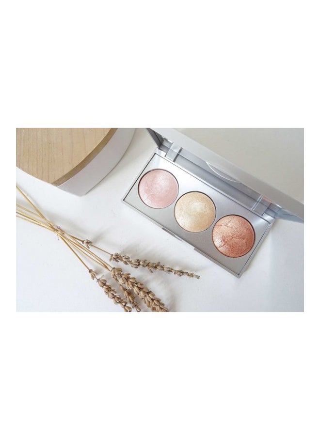 Golden Rose 3-Color Strobing Highlighter Palette Multicolour - Image 4