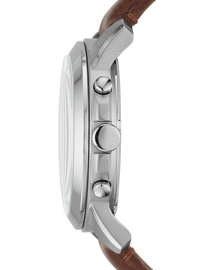 FOSSIL Men's Water Resistant Leather Chronograph Watch FS4813IE - 44 mm - Brown - Image 2