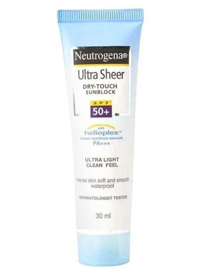 نيوتروجينا واقِ من الشمس شفاف للغاية بلمسة جافة بعامل حماية SPF 50+ 30ملليلتر - Image 1