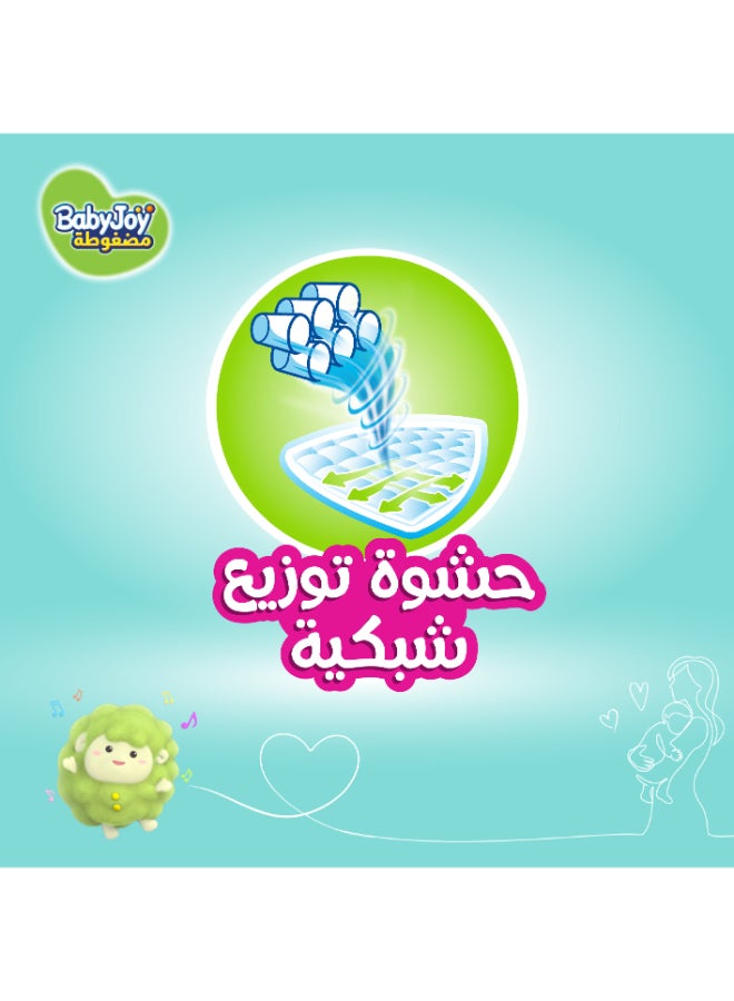 BabyJoy Compressed Diaper with Back Leakage Stopper, Size 4, Large, 10-18 Kg, Mini Pack, 8 Diapers - Image 4