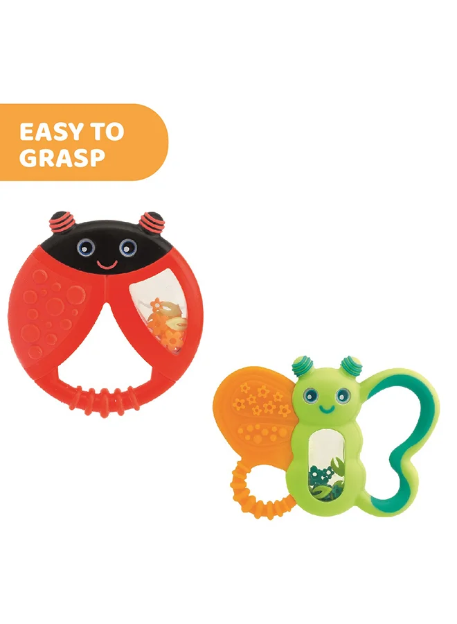 Chicco Funny Relax Teether (Assorted) Ladybug / Butterfly, 1Pc