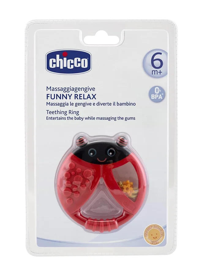 Chicco Funny Relax Teether (Assorted) Ladybug / Butterfly, 1Pc
