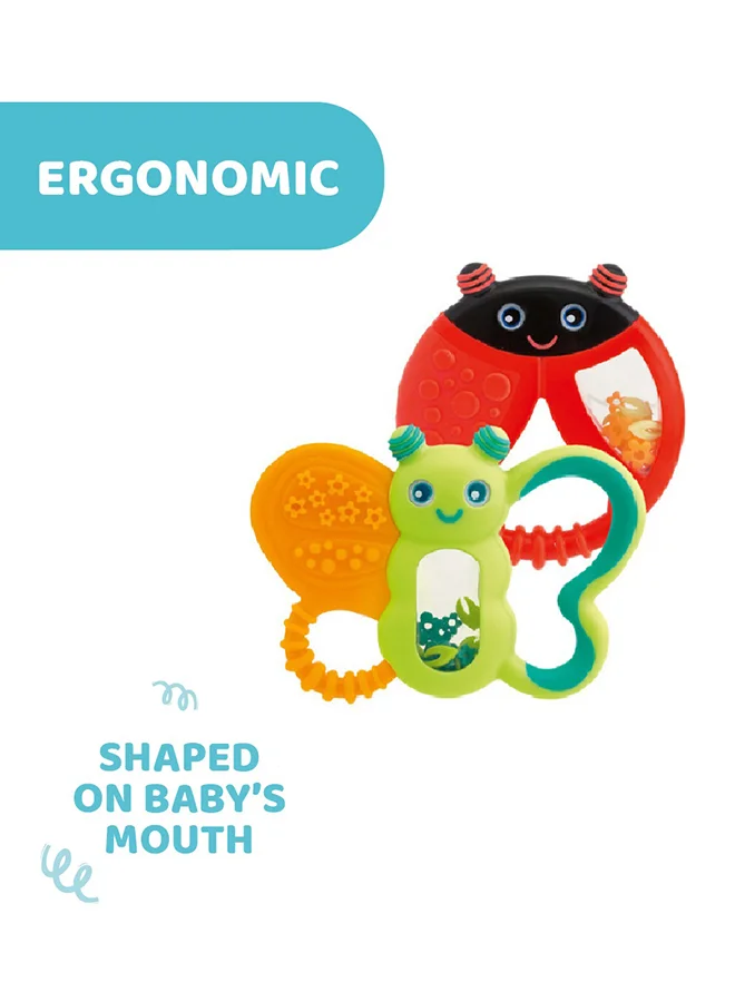 Chicco Funny Relax Teether (Assorted) Ladybug / Butterfly, 1Pc