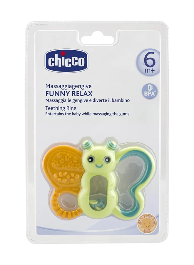 Chicco Funny Relax Teether (Assorted) Ladybug / Butterfly, 1Pc