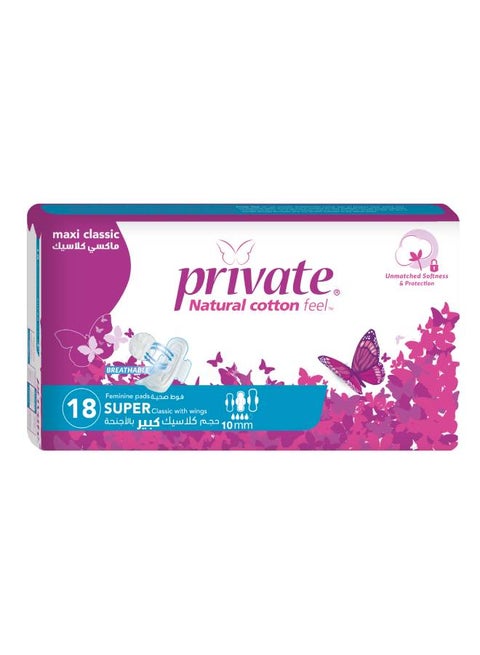 Maxi Super 18 Pads White