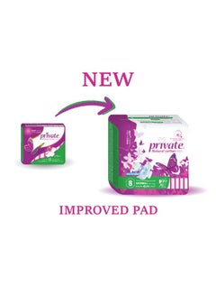 Private Normal Maxi Pocket Feminine Pads With Wings - 8 Pcs  - Image 2