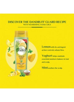 Dabur Vatika Naturals Dandruff Guard Shampoo 180ml + 15% OFF | Lemon & Yoghurt with Natural Extracts | Removes Dandruff From First Wash 180.0ml  - Image 3