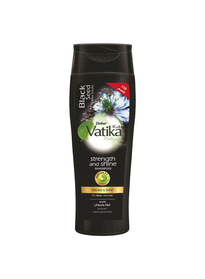 Dabur Vatika Naturals Blackseed (Habba Sauda) Shampoo 360 ml + 15 % OFF| Strength & Shine Natural Extracts For Weak & Dull Hair 360.0ml - Image 1