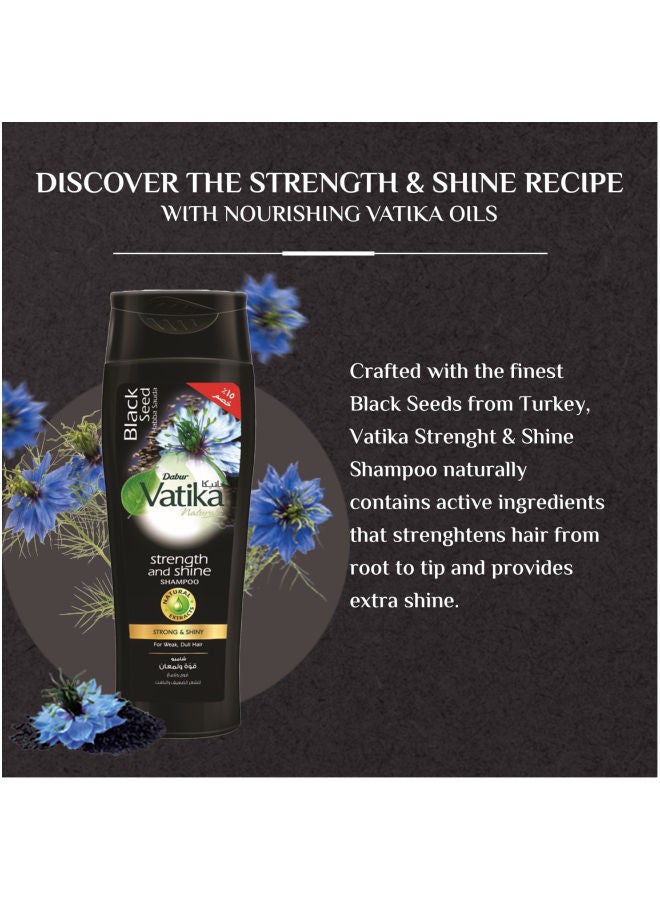 Dabur Vatika Naturals Blackseed (Habba Sauda) Shampoo 360 ml + 15 % OFF| Strength & Shine Natural Extracts For Weak & Dull Hair 360.0ml - Image 3