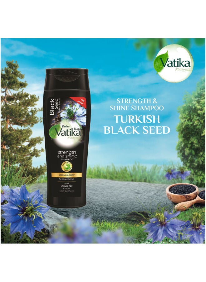 Dabur Vatika Naturals Blackseed (Habba Sauda) Shampoo 360 ml + 15 % OFF| Strength & Shine Natural Extracts For Weak & Dull Hair 360.0ml - Image 2