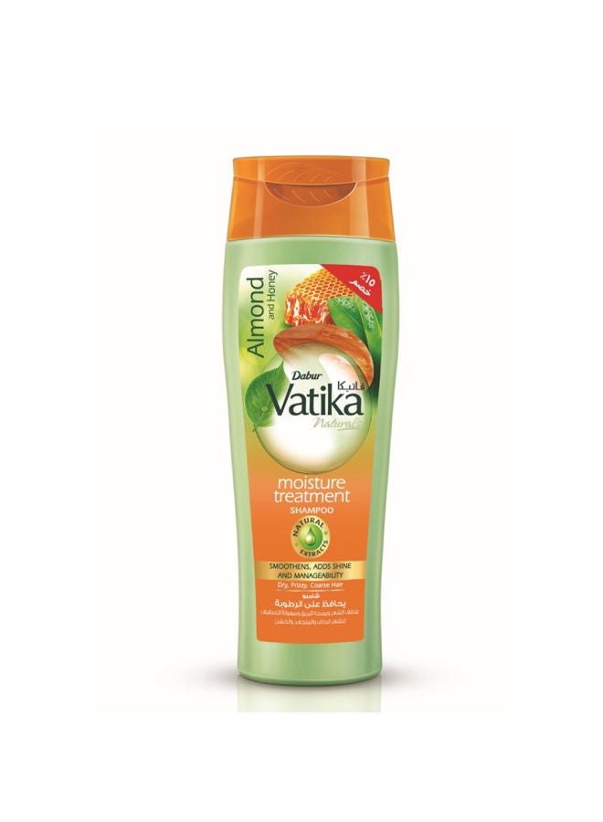 Dabur Vatika Naturals Moisture Treatment Shampoo 15% OFF | Almond & Honey | Smoothens, Adds Shine & Manageability | For Dry, Frizzy & Coarse Hair 180ml - Image 1