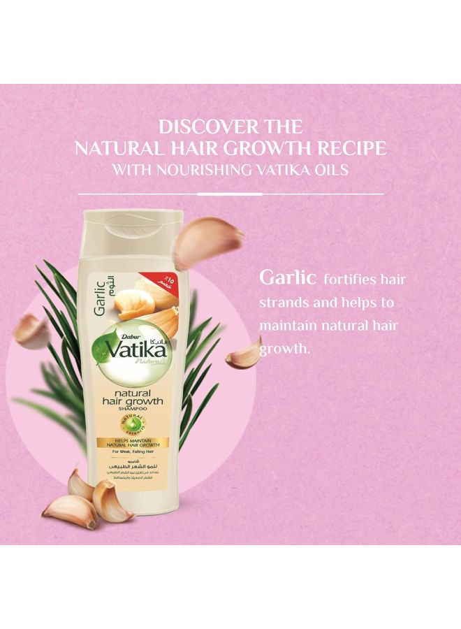Dabur Vatika Naturals Garlic Shampoo 15% OFF | Helps Maintain Natural Hair Growth | For Weak & Falling Hair 180ml - Image 4