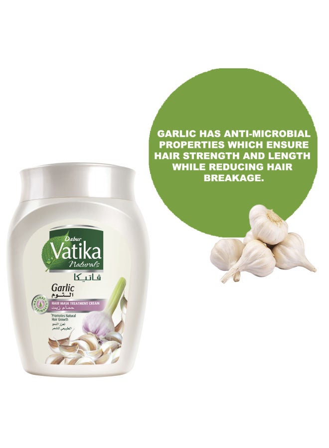 Dabur Vatika Naturals Garlic Hammam Cream 225gm | Promotes Natural Hair Growth | Prevents Dryness & Itchiness 225grams  - Image 2