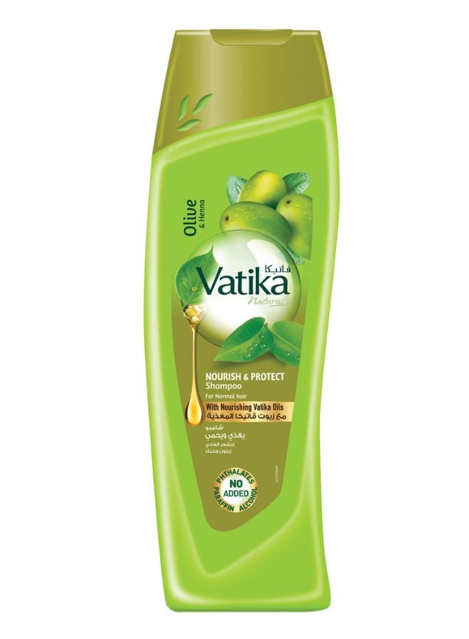 Dabur - Nourish And Protect Shampoo Natural And Herbal Enriched With Olive And Henna , Nourishing Oils 200ml - Image 1