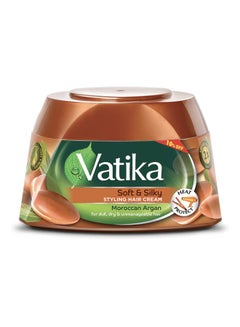 Dabur Vatika Moroccan Argan Styling Hair Cream | Soft & Silky | Heat Protect | For Dull, Dry & Unmanageable Hair 190ml  - Image 2