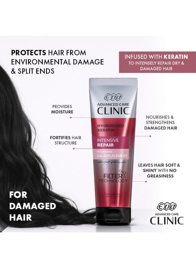 Eva Advanced Care Clinic Hydrolysed Keratin Intensive Repair Oil Replacement 210ml - Image 3