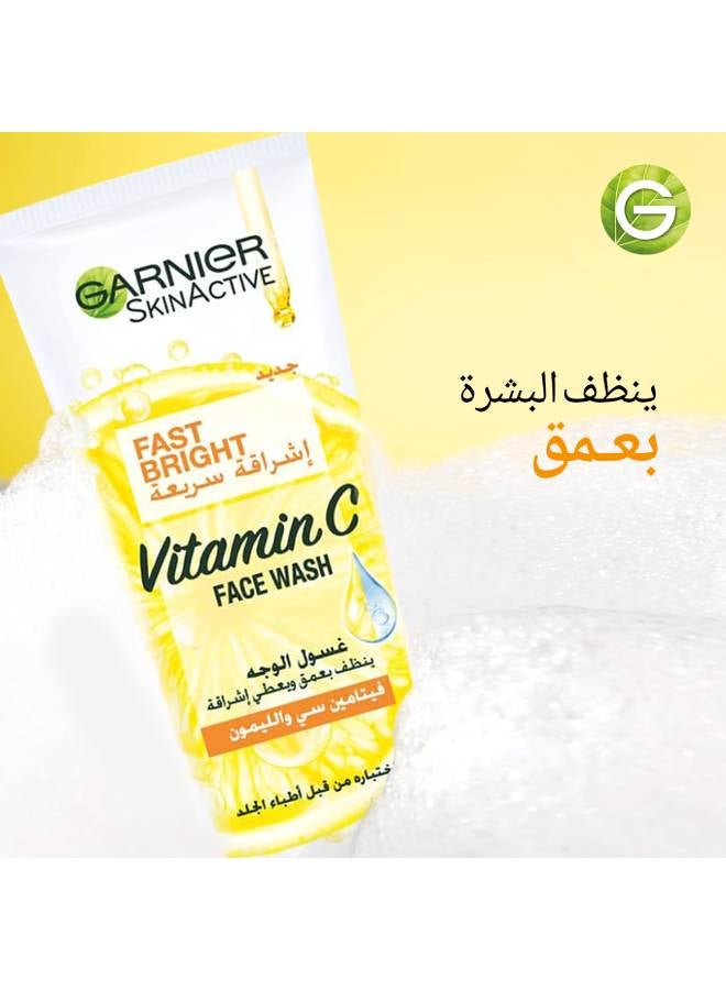 Garnier Garnier Skin Active Fast Bright Face Wash with Vitamin C And Lemon - 50ml  - Image 4
