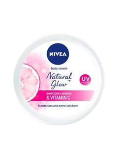 Body Cream Even Tone, Natural Glow, Even Tone Complex & Vitamin C, All Skin Types, Jar - White 50ml