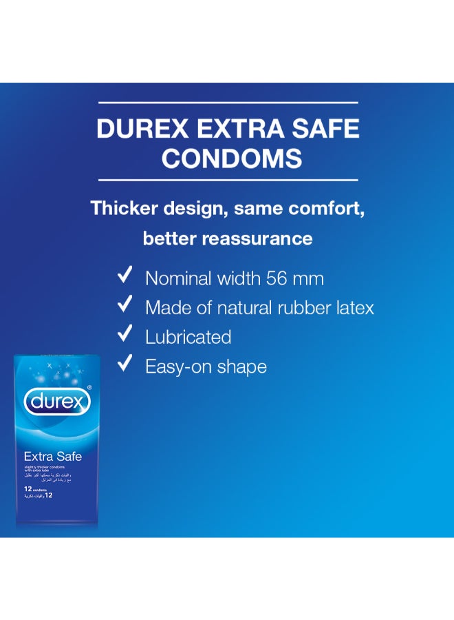 Durex - 12-Piece Latex Extra Safe Condoms - Image 1
