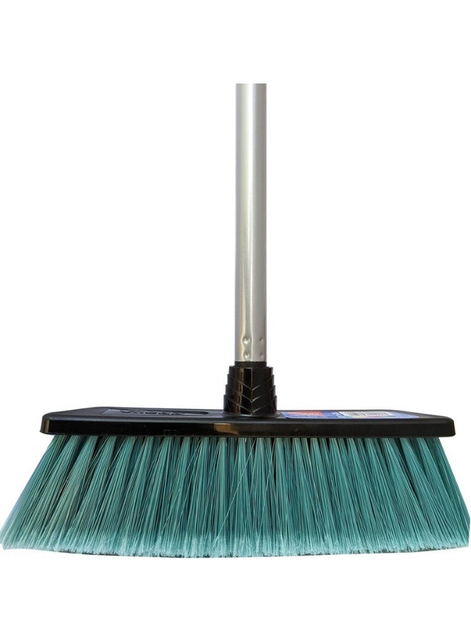 Vileda Indoor Broom ECO, Everyday Sweeping, Durable Bristles, Lightweight Design for Dust, Crumbs + Hair Pick-Up – Single Unit | Ideal for sweeping dust, crumbs and hair on indoor floors Multicolour 135 cm