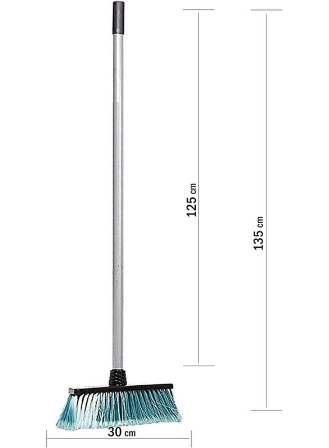 فيليدا مكنسة صديقة للبيئة للأرضيات الداخلية مع مقبض يد مضاد للانزلاق لجميع أنواع الأرضيات، شعيرات مرنة متعدد الألوان 135 cm - Image 5