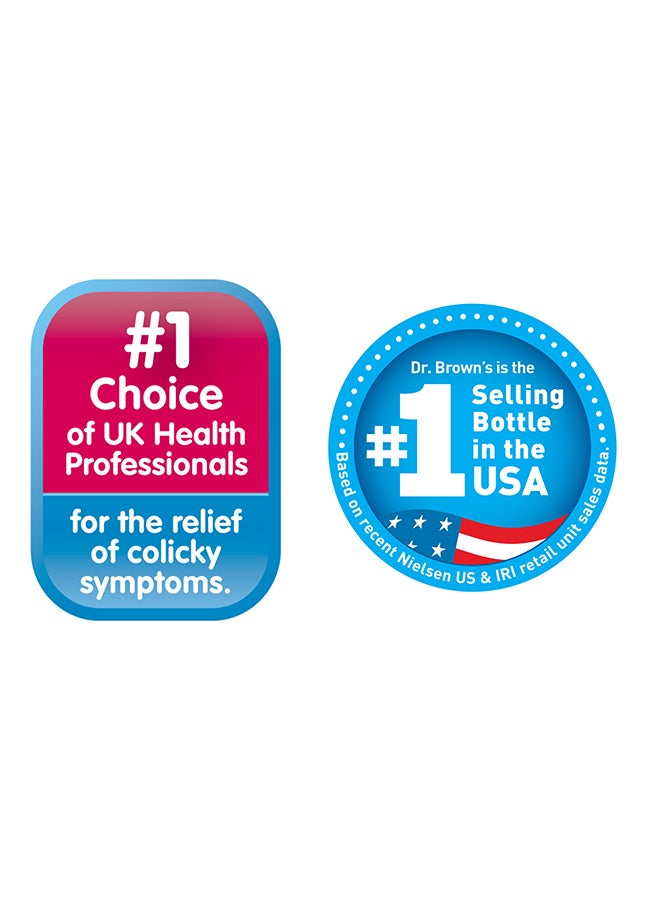 دكتور براونز 8 أونصة/250 مل خيارات ضيقة مضادة للمغص + مجموعة بدء الشرب من الزجاجة، قلوب وردية (+ حلمة L3) - Image 4