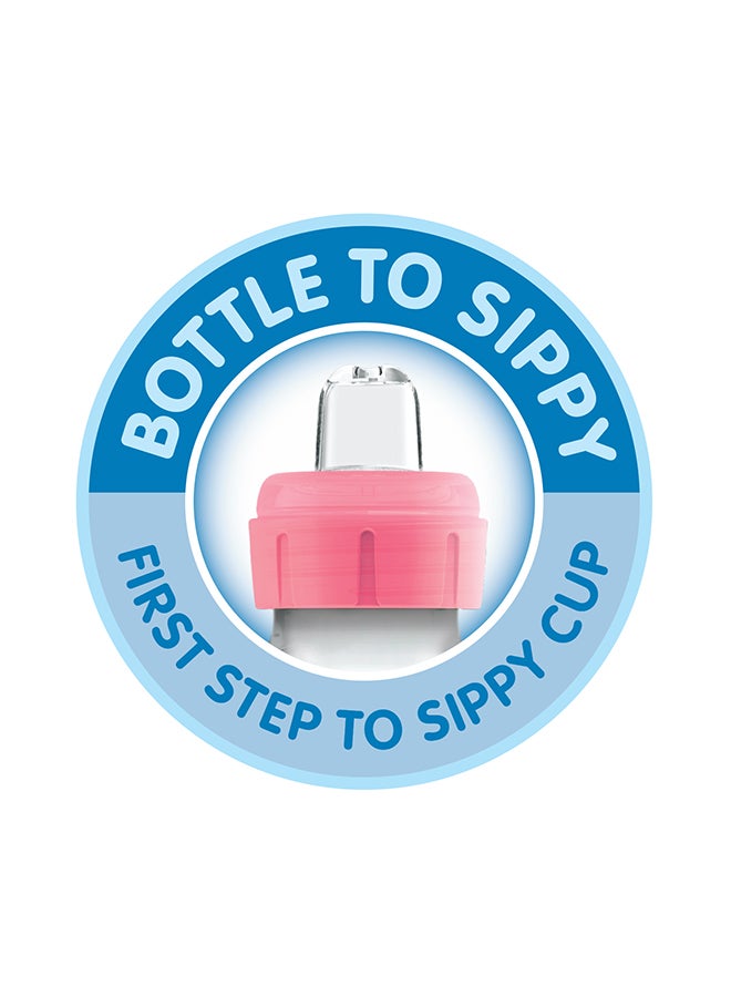 دكتور براونز 8 أونصة/250 مل خيارات ضيقة مضادة للمغص + مجموعة بدء الشرب من الزجاجة، قلوب وردية (+ حلمة L3) - Image 3