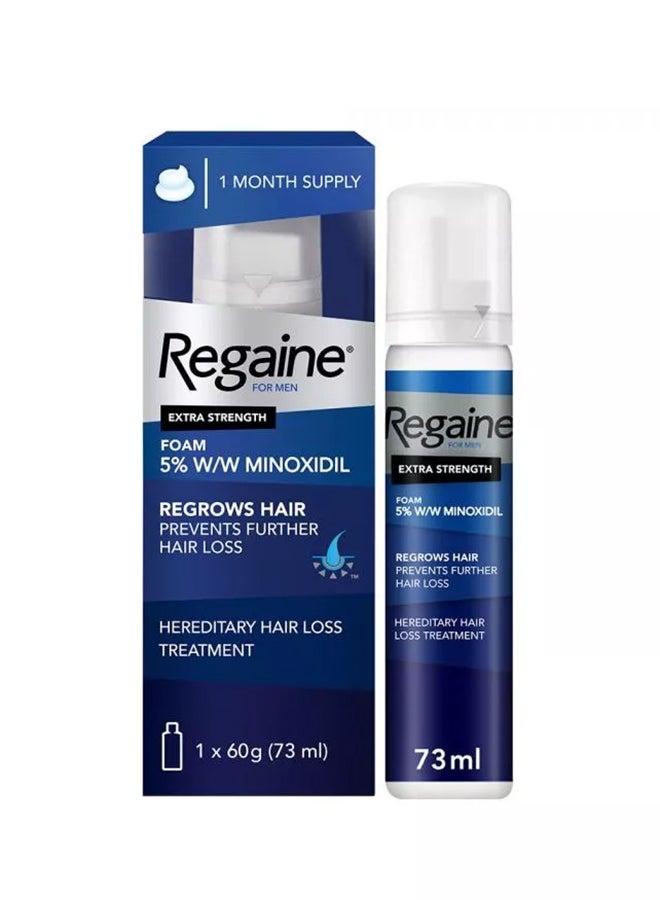 Regaine Minoxidil Hair Loss Foam Extra Strength White 60grams - Image 2