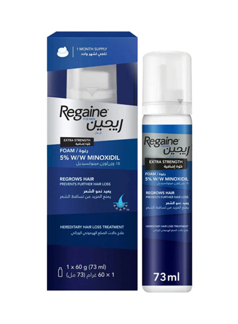 Regaine Minoxidil Hair Loss Foam Extra Strength White 60grams - Image 1
